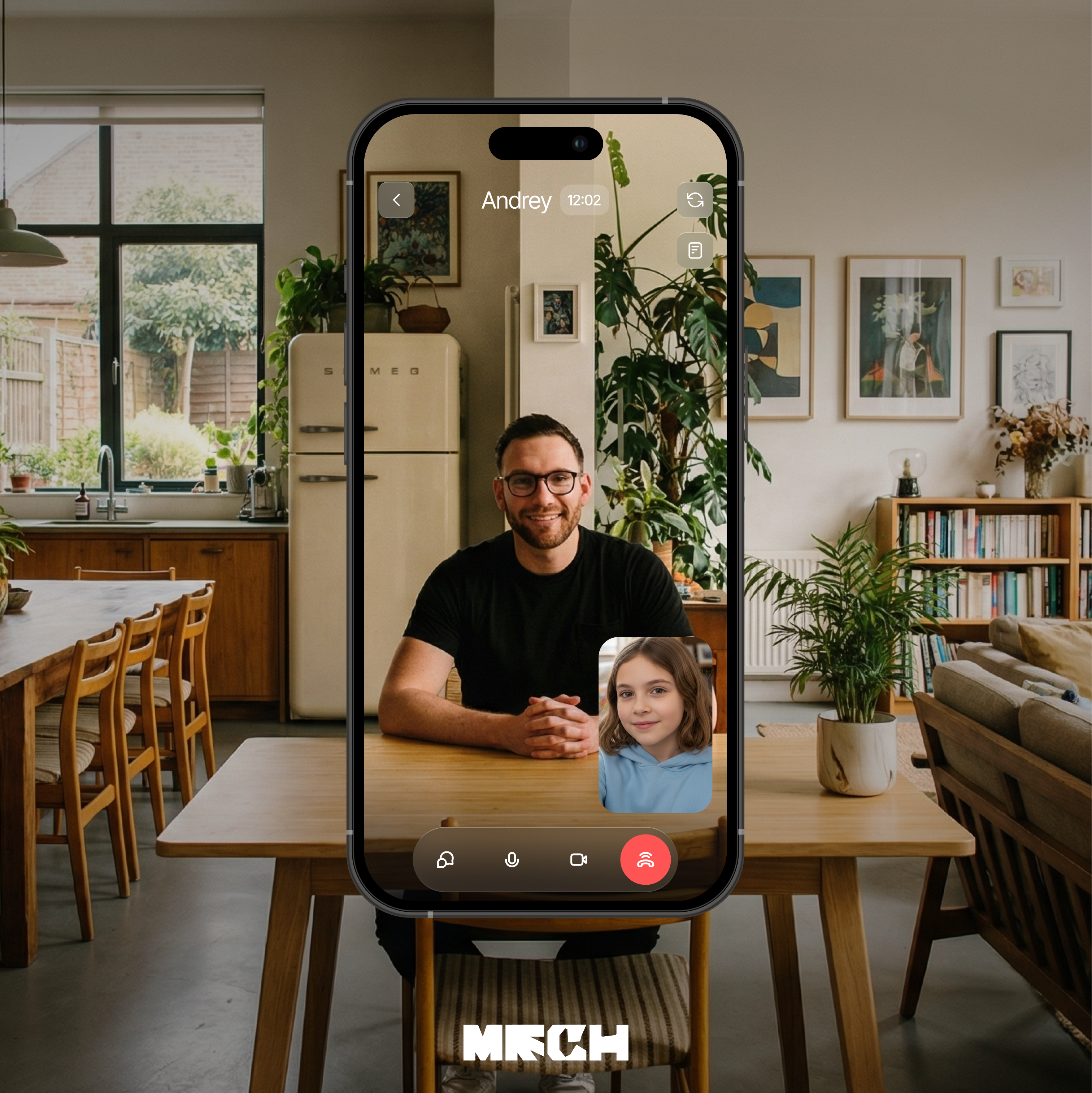 MECH | EdTech App Call screen graphic design product design ui ux