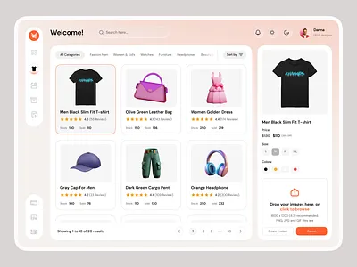Smart Commerce – Product Management Dashboard business clean ui crm dashboard ecommerce minimal online shop online store order management product design product management retail saas design sales ui ux web app web builder web design website design
