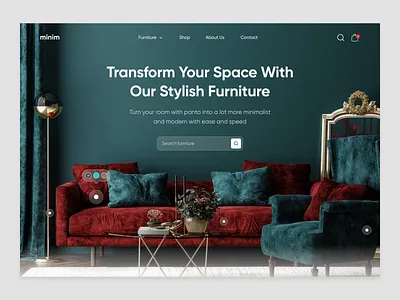 Modern Furniture Landing Page UI clean design ecommerce ecommerce website furniture furniture landing page furniture website hero section home decor interior design landing page minimal design modern design online store product showcase responsive design ui design ux design web design web ui website ui
