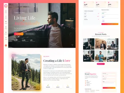 Lifestyle Influencer Website Design blog website branding content creator website creator website influencer website lifestyle influencer website lifestyle website nazmul creates personal brand personal vlog personal website product design ui ui ux visumind creative vlog website web design website design