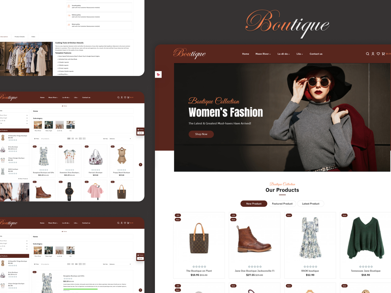 👗 Boutique – Premium Fashion E-commerce Experience boutique website checkout design clothing brand ecommerce ecommerce website fashion fashion collection fashion ecommerce fashion store ui luxury fashion online store design outfit inspiration product page design responsive design shopping cart ui ux design web ui webshop design website design womens fashion