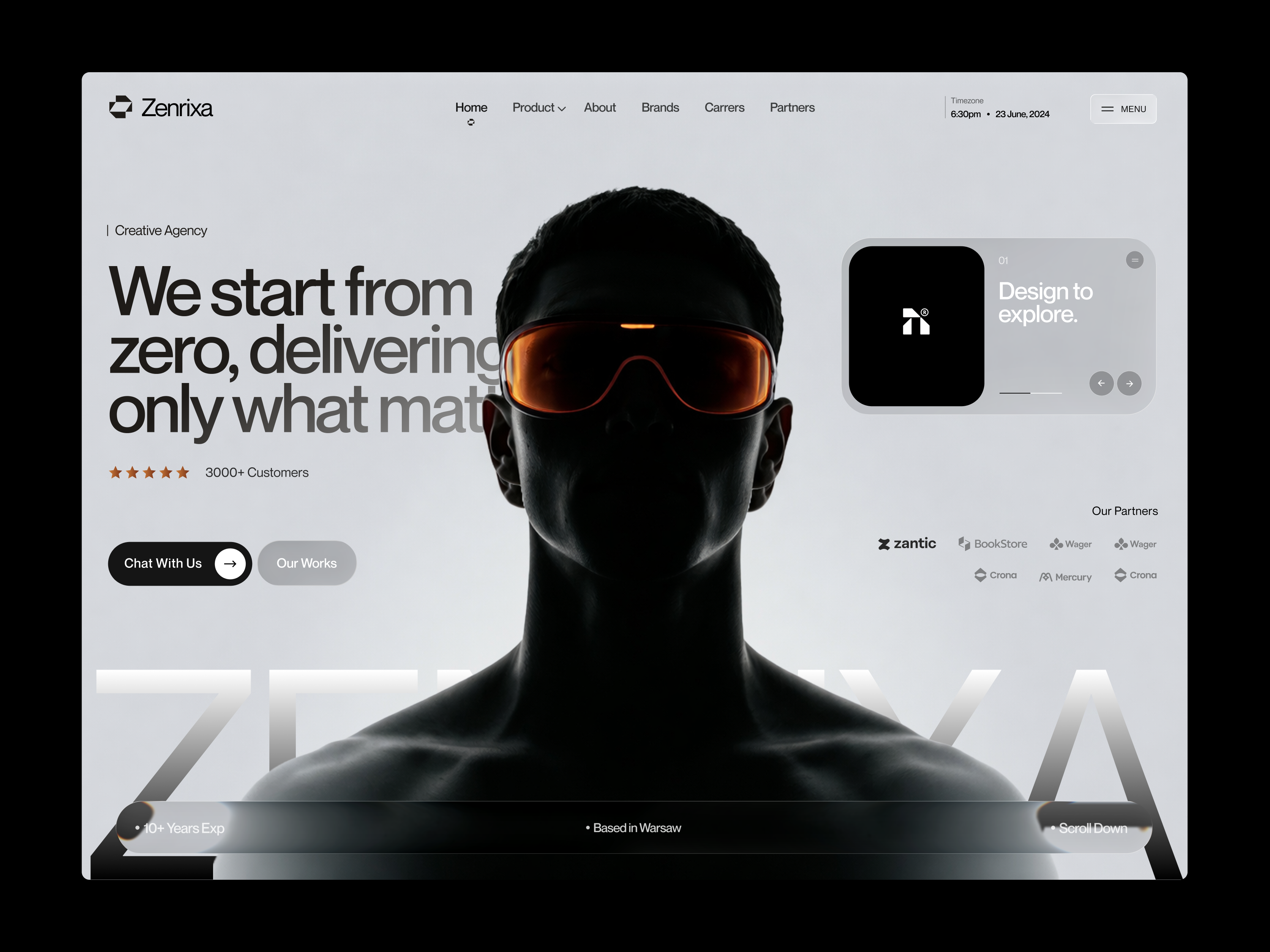 Zenixa – UI/UX Case Study for Creative Agency 3d animation branding design figma graphic design illustration logo motion graphics ui uiux ux web design