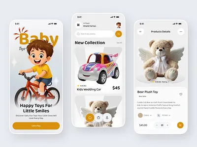 Baby Toys Shopping Mobile App app design baby toys children app ecommerce app ios app kids app kids shopping kids toys mobile mobile app parenting app playful design shopping app shopping mobile app toy app toy shopping toy store ui design ux design