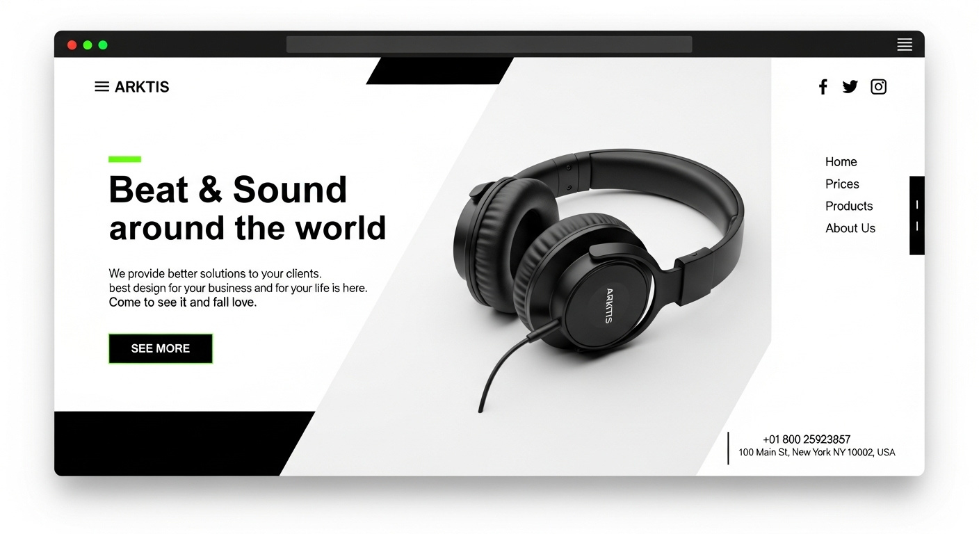 Modern Headphone Landing Page UI Design by NAYEEM AHMED on Dribbble