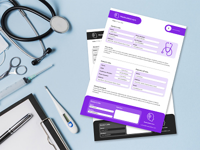 Residential and Medical Document Design brand branding clean design digital digital art document document design form form design health identity branding medical medical document medical form minimal modern print printing vector