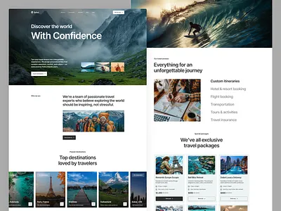𝐒𝐚𝐟𝐚𝐳 - 𝐓𝐫𝐚𝐯𝐞𝐥 𝐖𝐞𝐛𝐬𝐢𝐭𝐞 agency landing figma homepage landingpage layout design travel agency ui design uiux design web design webflow website design wireframing wordpress