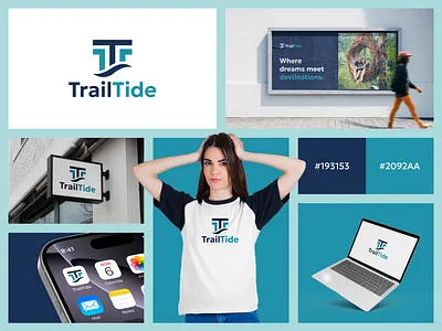 TrailTide – Modern TT Monogram Logo Design branding kit corporatelogo lettermark logodesign minimallogo monogramlogo techlogo travelbrand ttlogo visualidentity waterlogo wavelogo