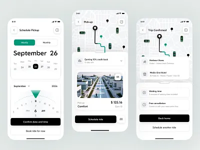 Ride Booking Mobile App UI app app design booking app cab booking app car car app car rental app car ride app car service design ios mobile mobile app ride app ride booking app taxi app transportation app uber app ui design ux design