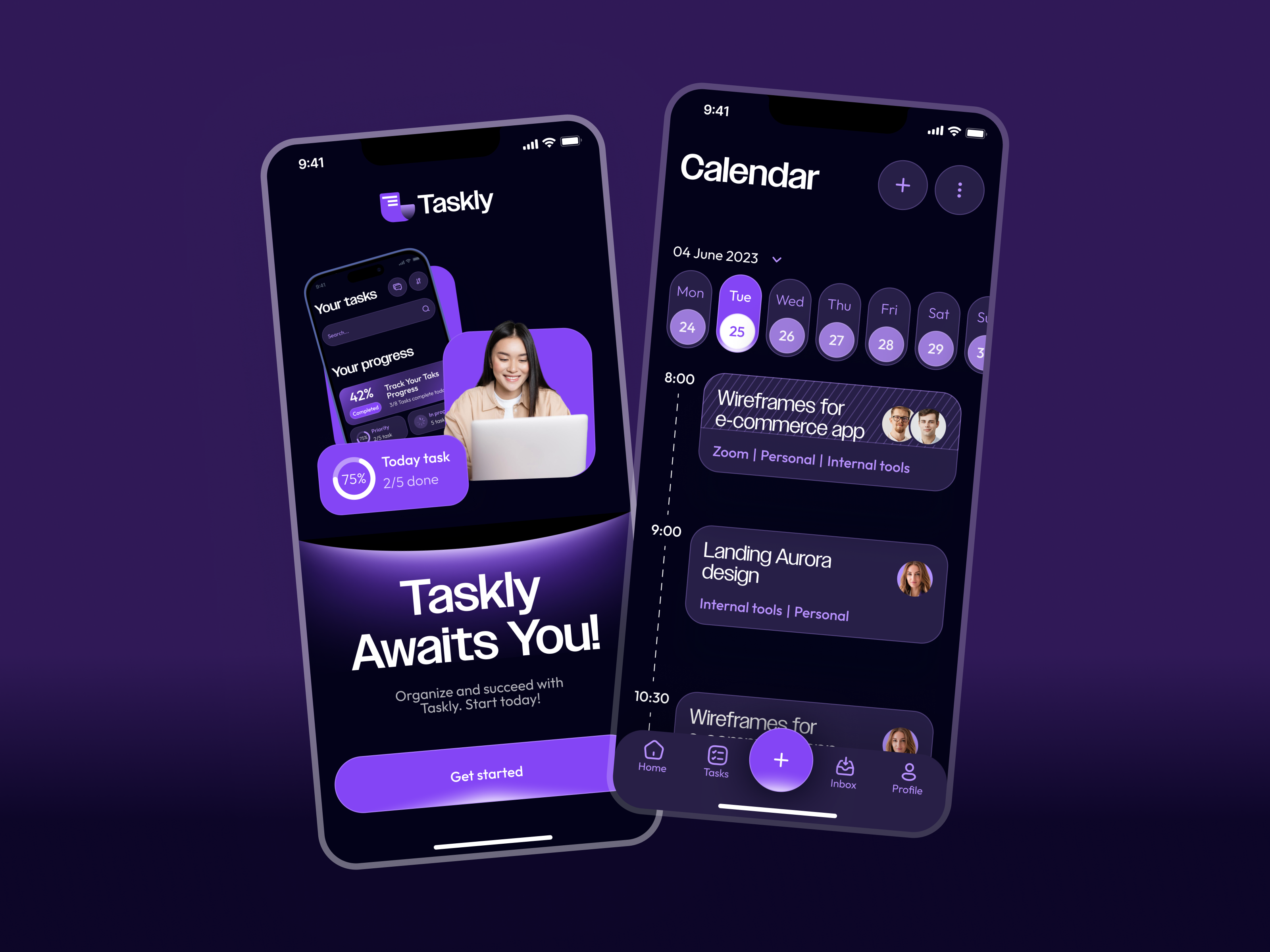 Taskly - Project Management App Design: iOS/Android UI android app design ios project task managmant team ui ux