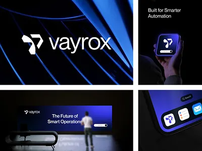 Vayrox – Smart Automation Logo Design branddesign brandidentity creativedesign logo logodesign logotype minimallogo modernlogo saasbranding startupbranding techlogo visualidentity