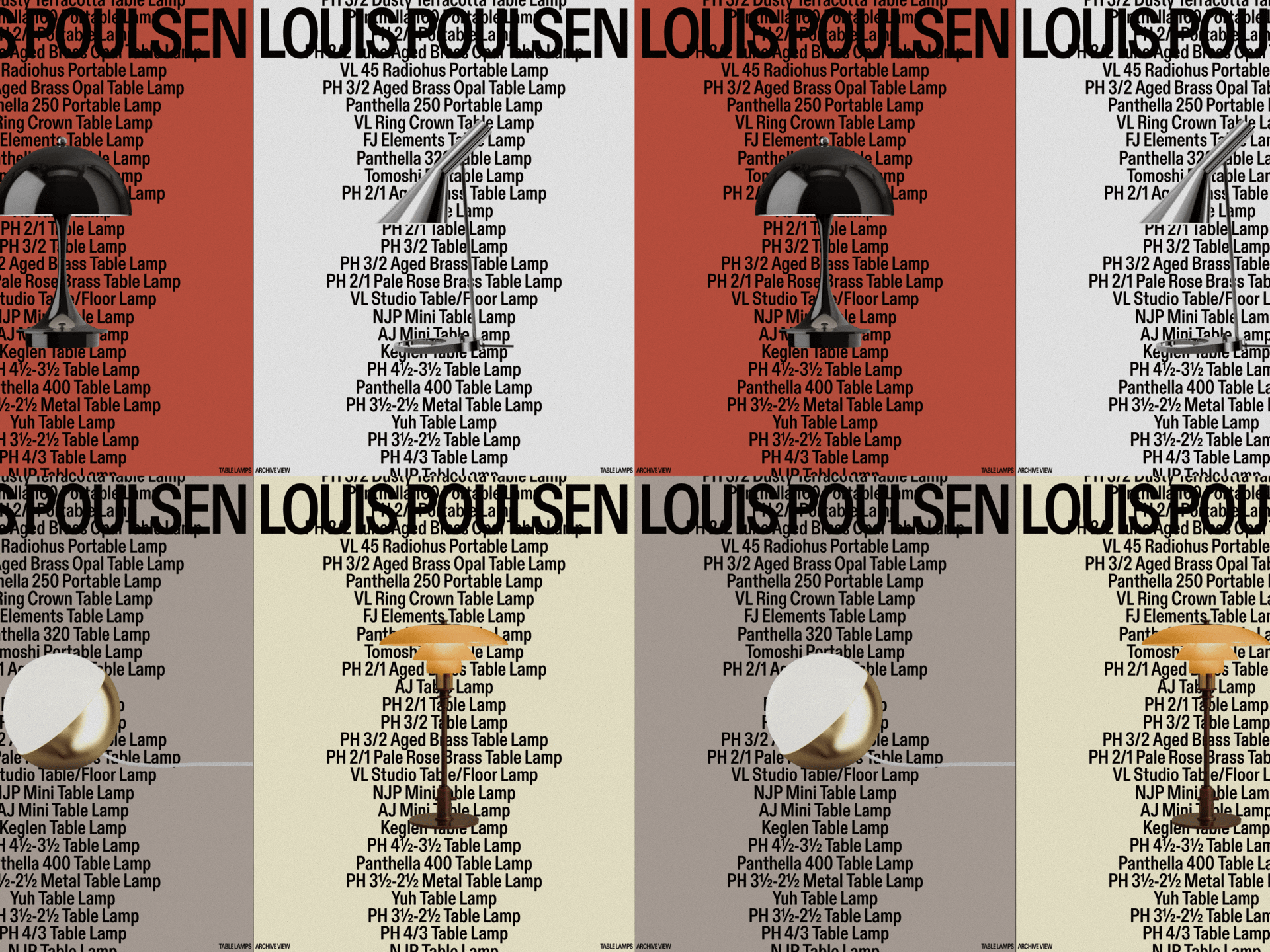 Louis Poulsen / Table Lamps Archive Posters