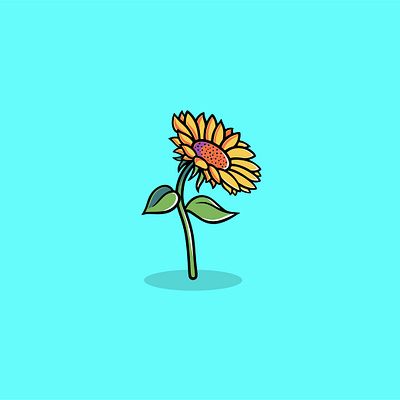 Beautiful sunflower animation branding cartoon cute design graphic design icon illustration kawaii logo mamals nature save earth subtropical plant typography ui ux vector wildlife