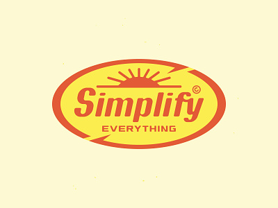 Simplify badge branding daily design graphic illustration logo sunrise typeface typography