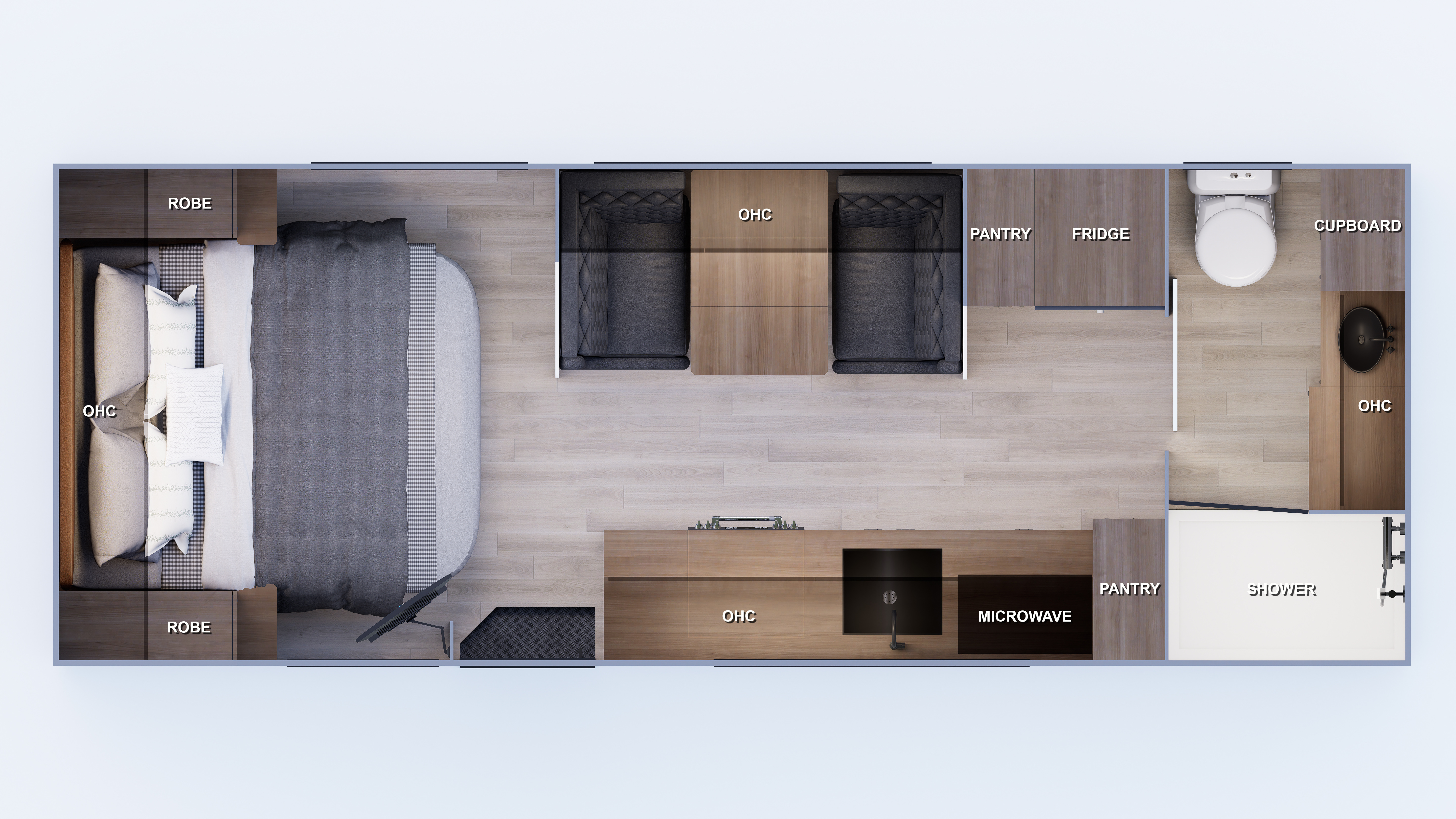 Caravan 3d Floor Plan Design and 3D Rendering 3d 3d rendering architecture caravan 3d floor plan caravan interior graphic design marketing photorealistic