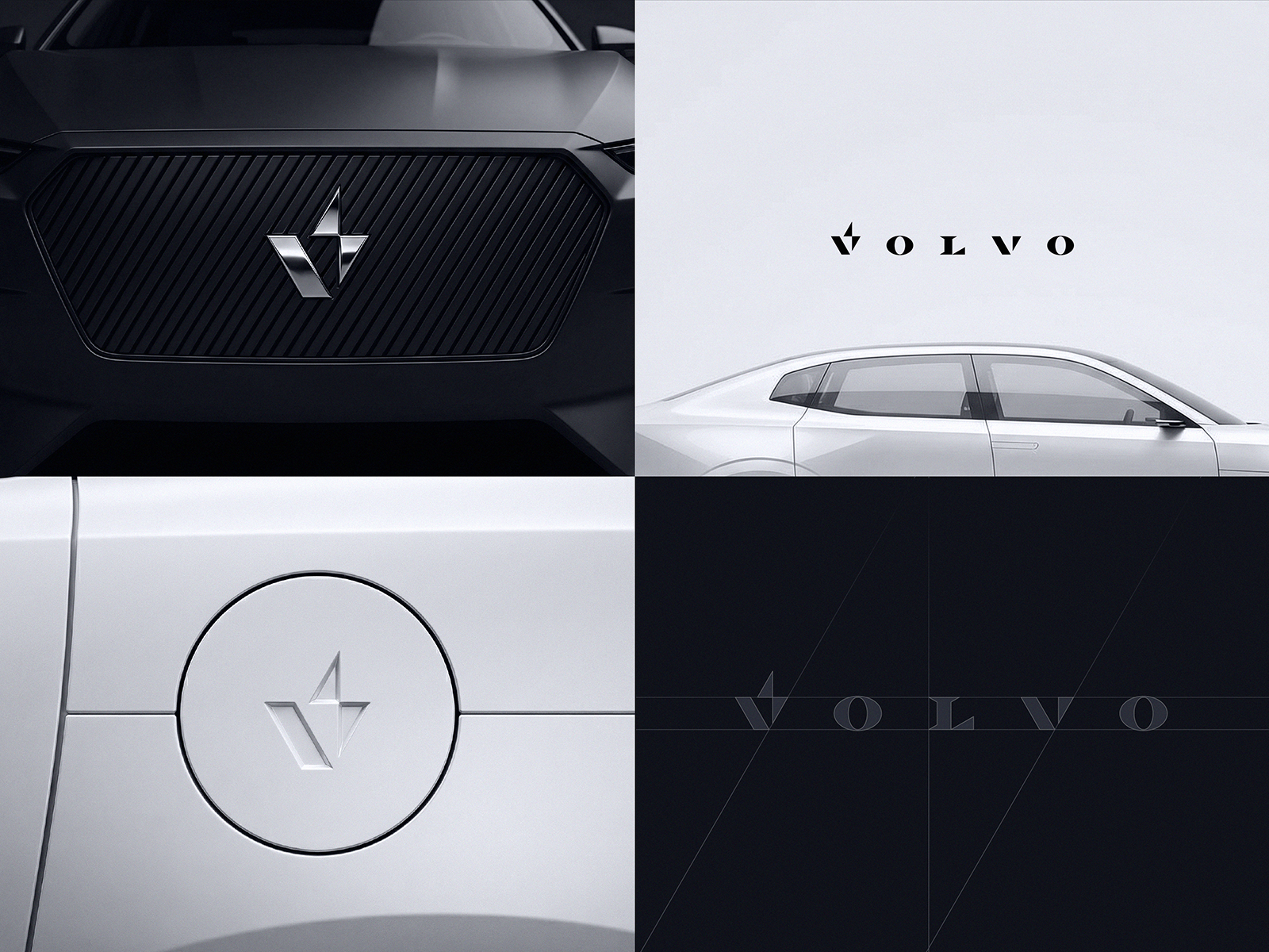 Volvo Logo Futuristic Redesign Concept ai automotive bolt branding car crypto electric gradient icon identity industrial lepisov letter v logo minimal vehicle