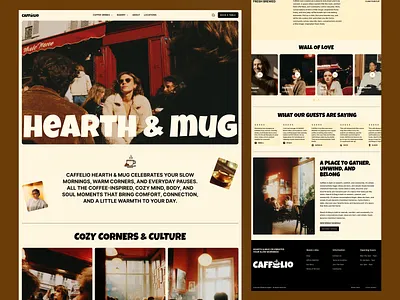 Caffelio — Coffee Shop Website Landing Page cafe coffee bean coffee brand coffee cup coffee shop coffee shop landing page coffee shop website drink ecommerce website food and beverage food and drink food delivery landing page minimal online shopping website design website landing page
