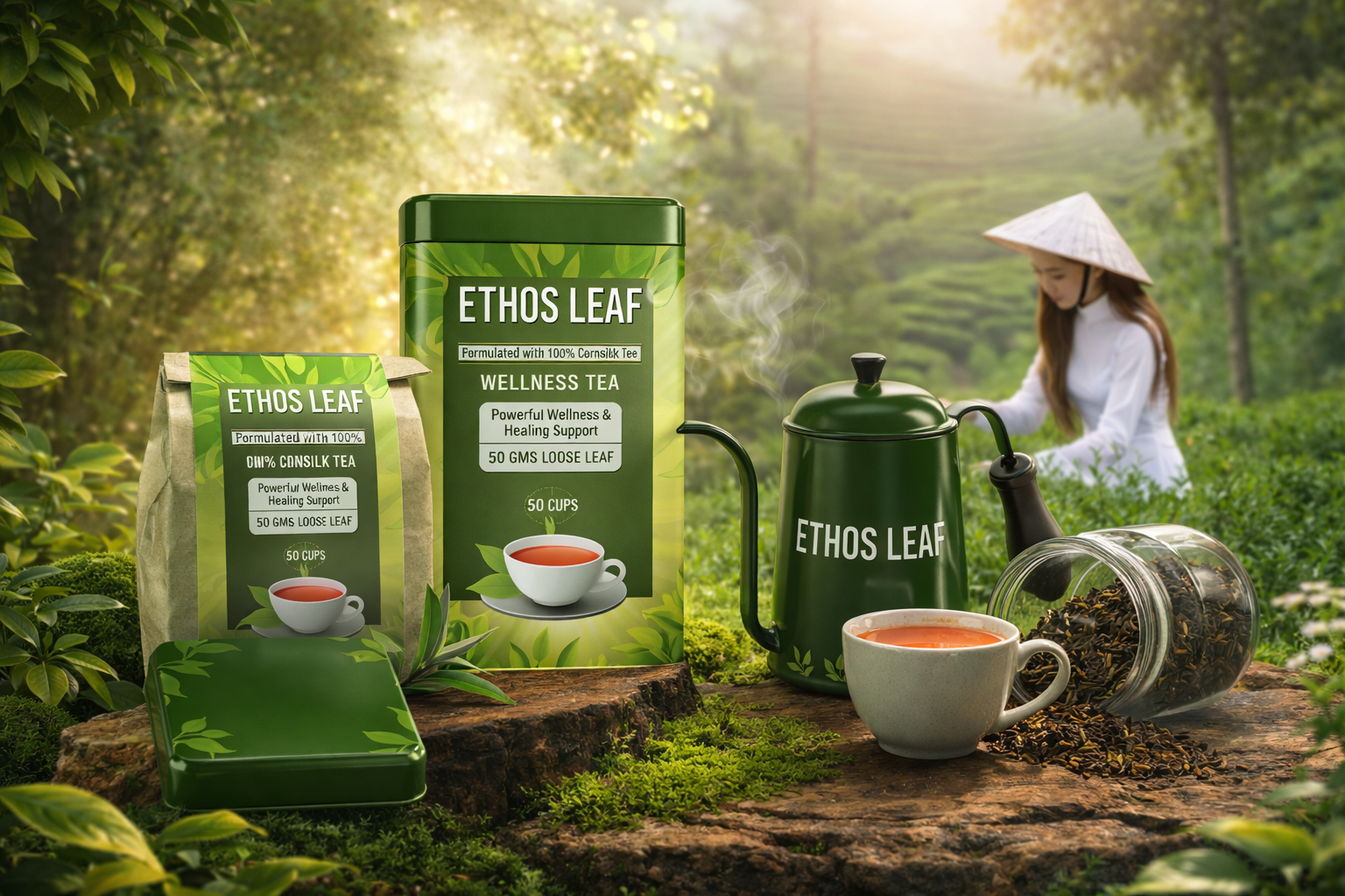 ETHOS LEAF – Wellness Tea Branding & Packaging Design advertising brandidentity branding creative designagency graphic design packagingdesign productmockup seoanddesign tea tea branding teapackaging visualdesign wellnesbranding