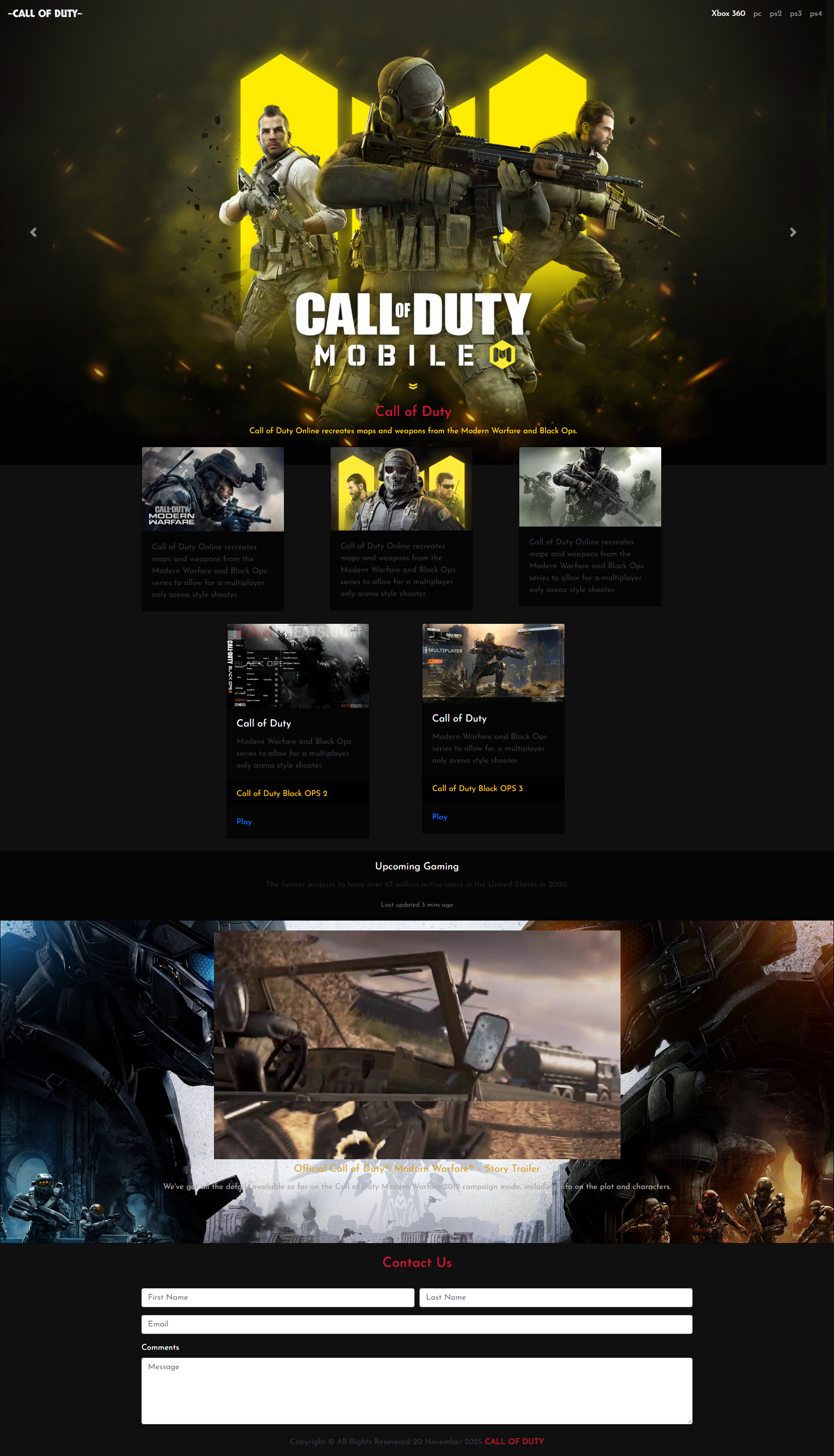 Neon Intro Button → Gaming Landing Page UI UX call of duty design figma fps game gaming ui interaction design landing page design ui ui design ui ux design web design website design