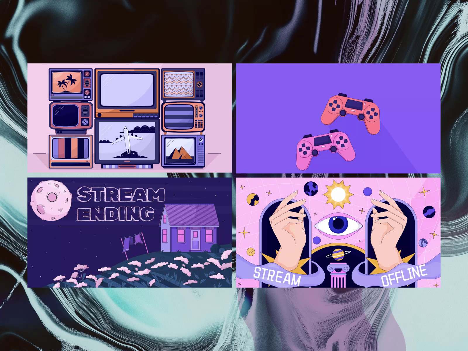 Example of Custom Twitch Overlay & Stream Screens