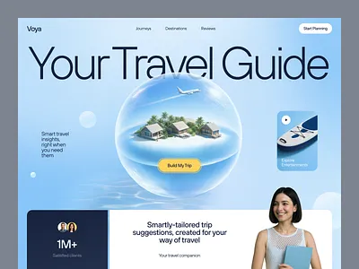 Website for a Travel Company ✦ Voya design interface product service startup ui ux web website