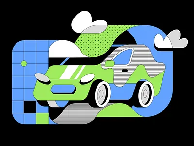 Branding Illustration: Vehicle Insurance auto branding car editorial insurance spotillustration vehicle