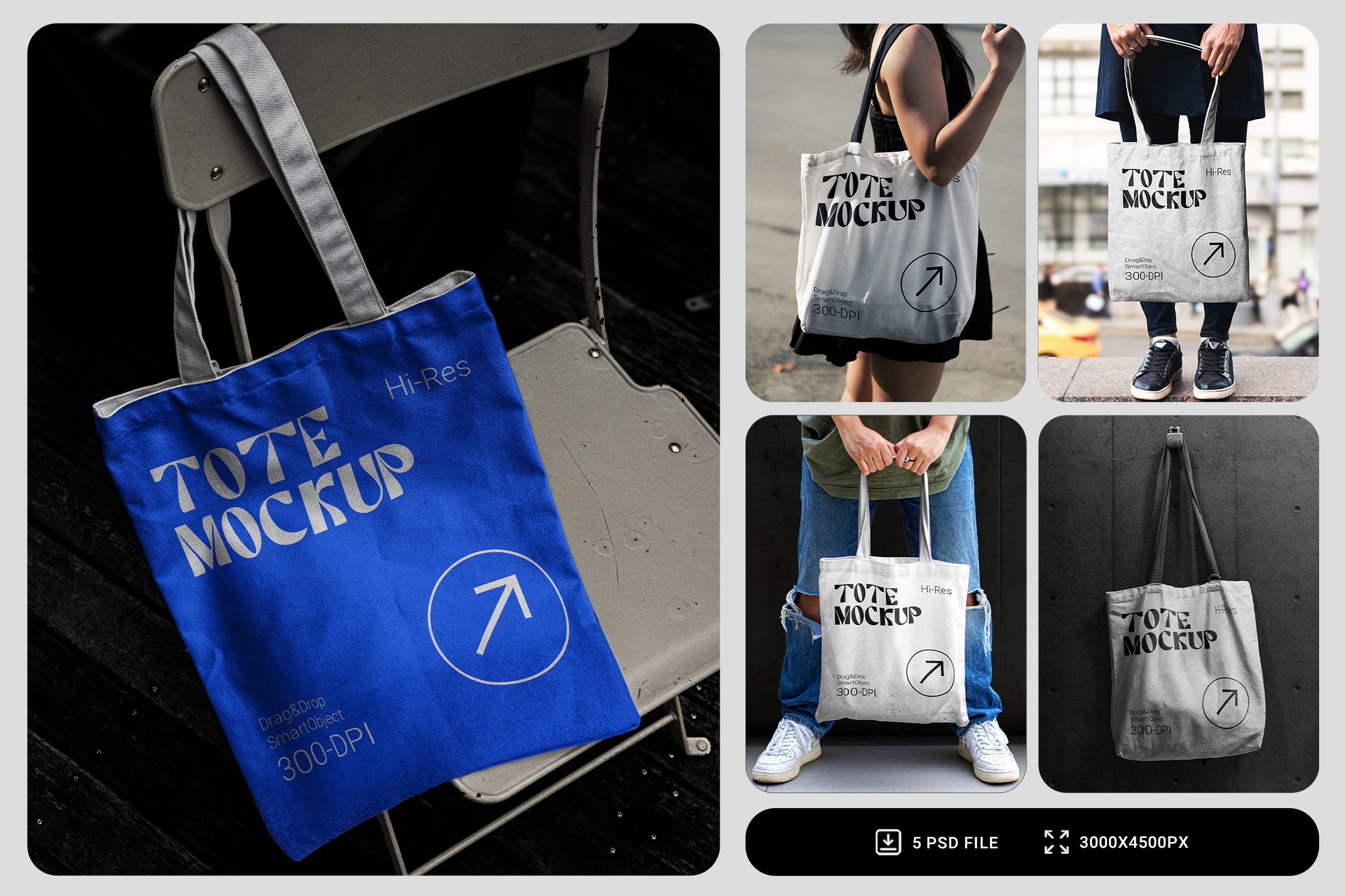 Canvas Tote Bag Mockup Collection