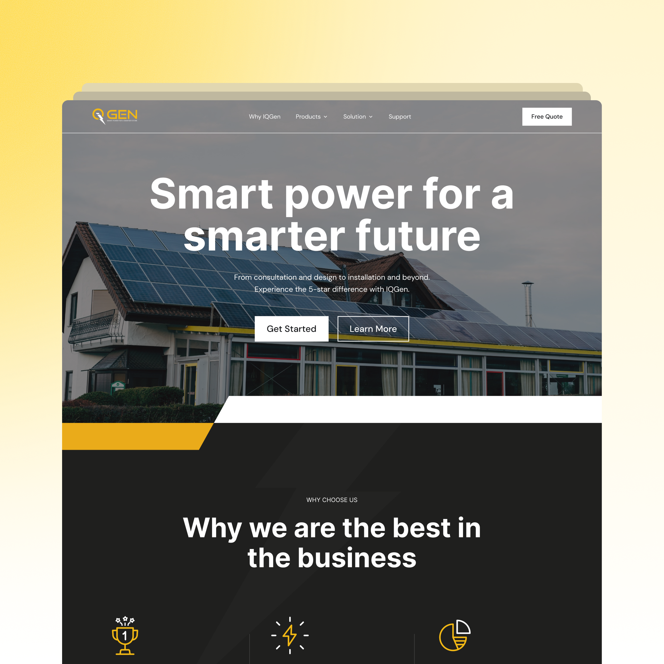 Example of IQ ZEN – Service Details & Inner Page Layouts 📄