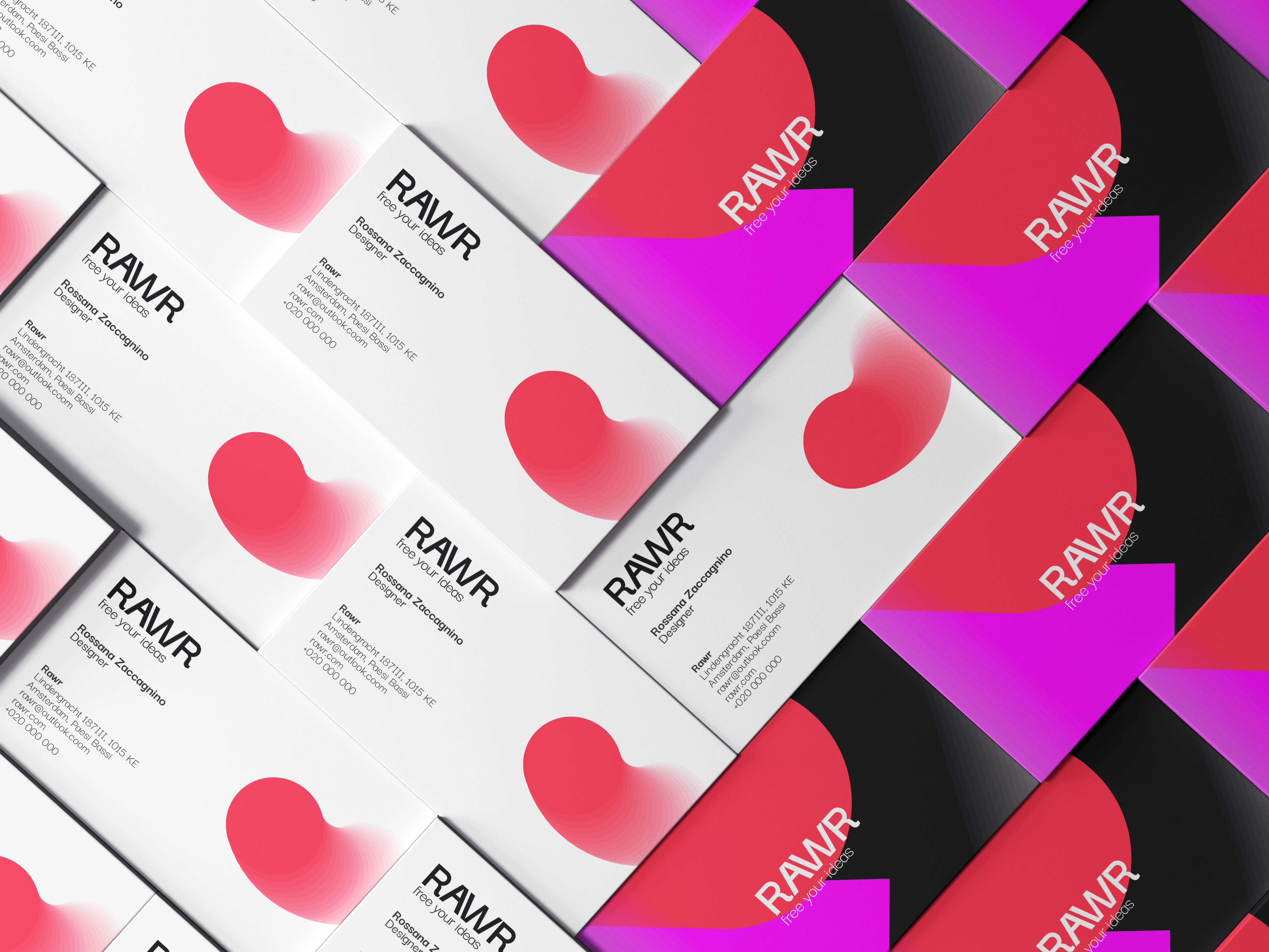 Example of Brand identity for editorial design studio -RAWR