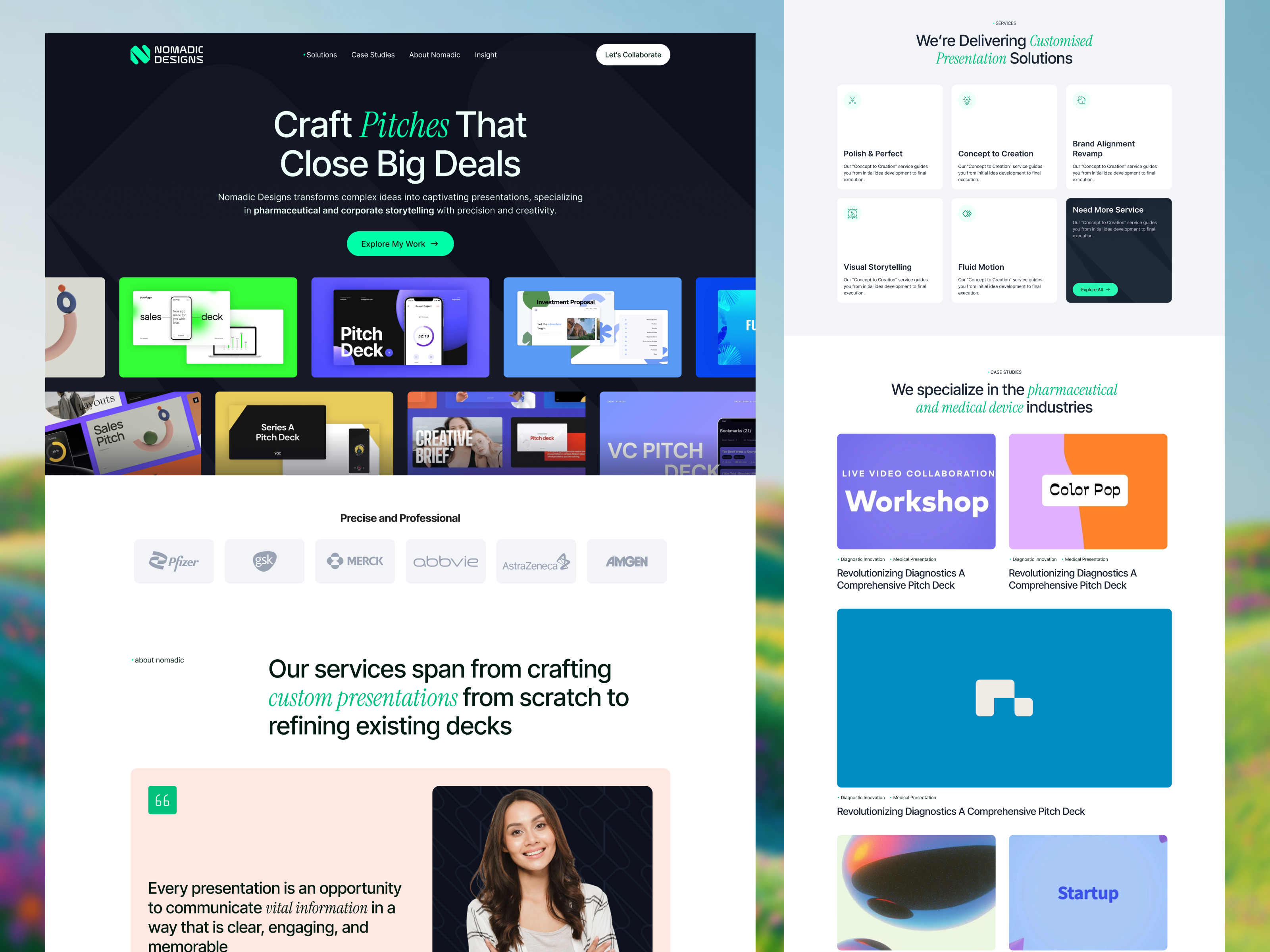 Example of Landing Page Design   Single Page
