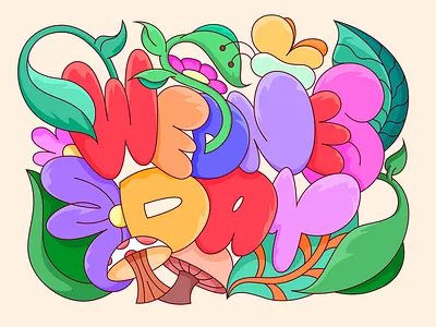 Wednesday 2d design illustration vector visual