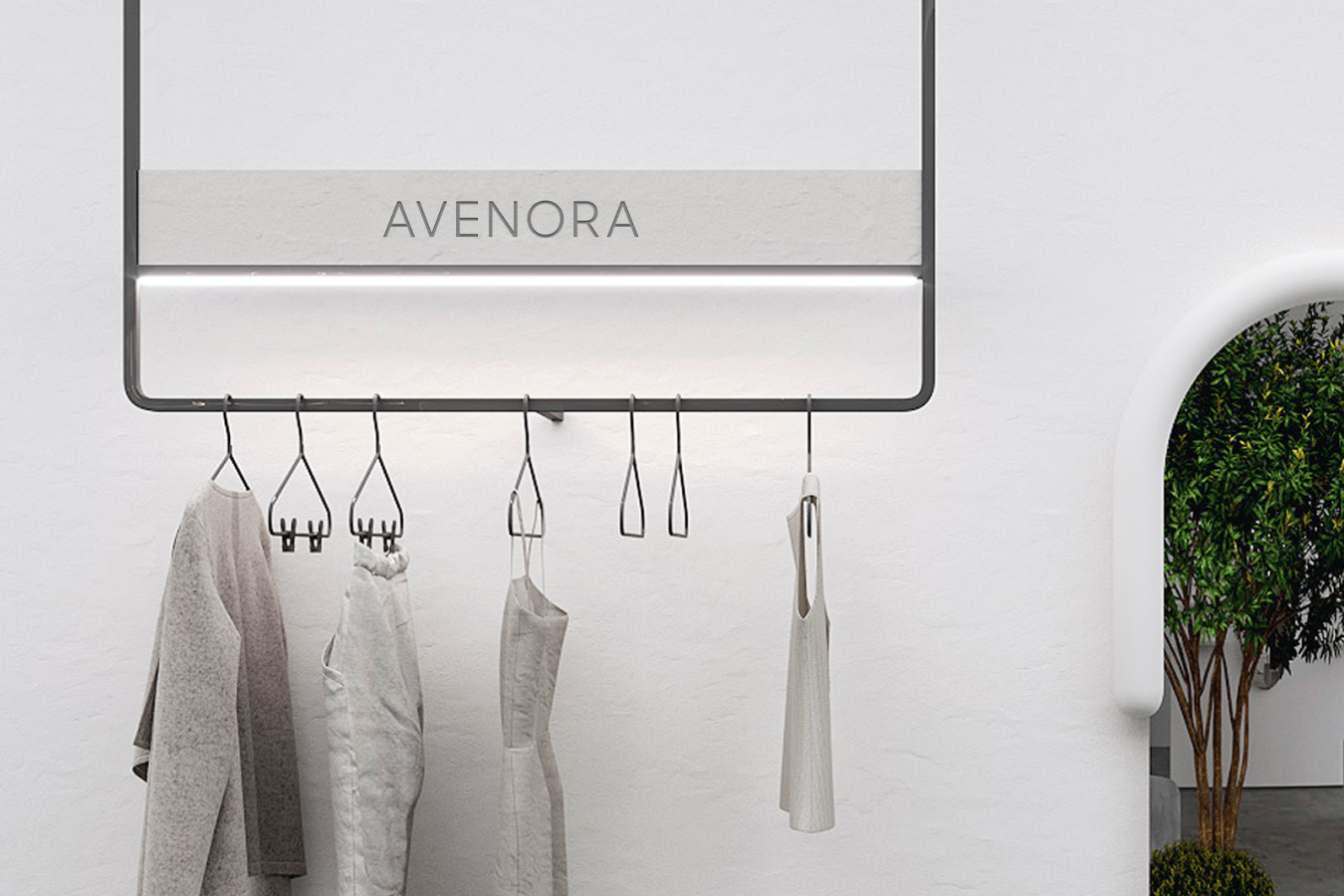 Avenora 3d branding concept store logo retail retail design