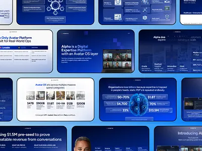 AI Avatar OS — Enterprise SaaS Pitch Deck ai presentation creative presentation google slides graphic design investor deck pitch deck powerpoint presentation slides