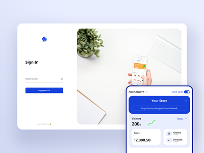 Shoopy: Setup Online Store and Grow Business business cards clean design ecommerce minimal store tools ui ux