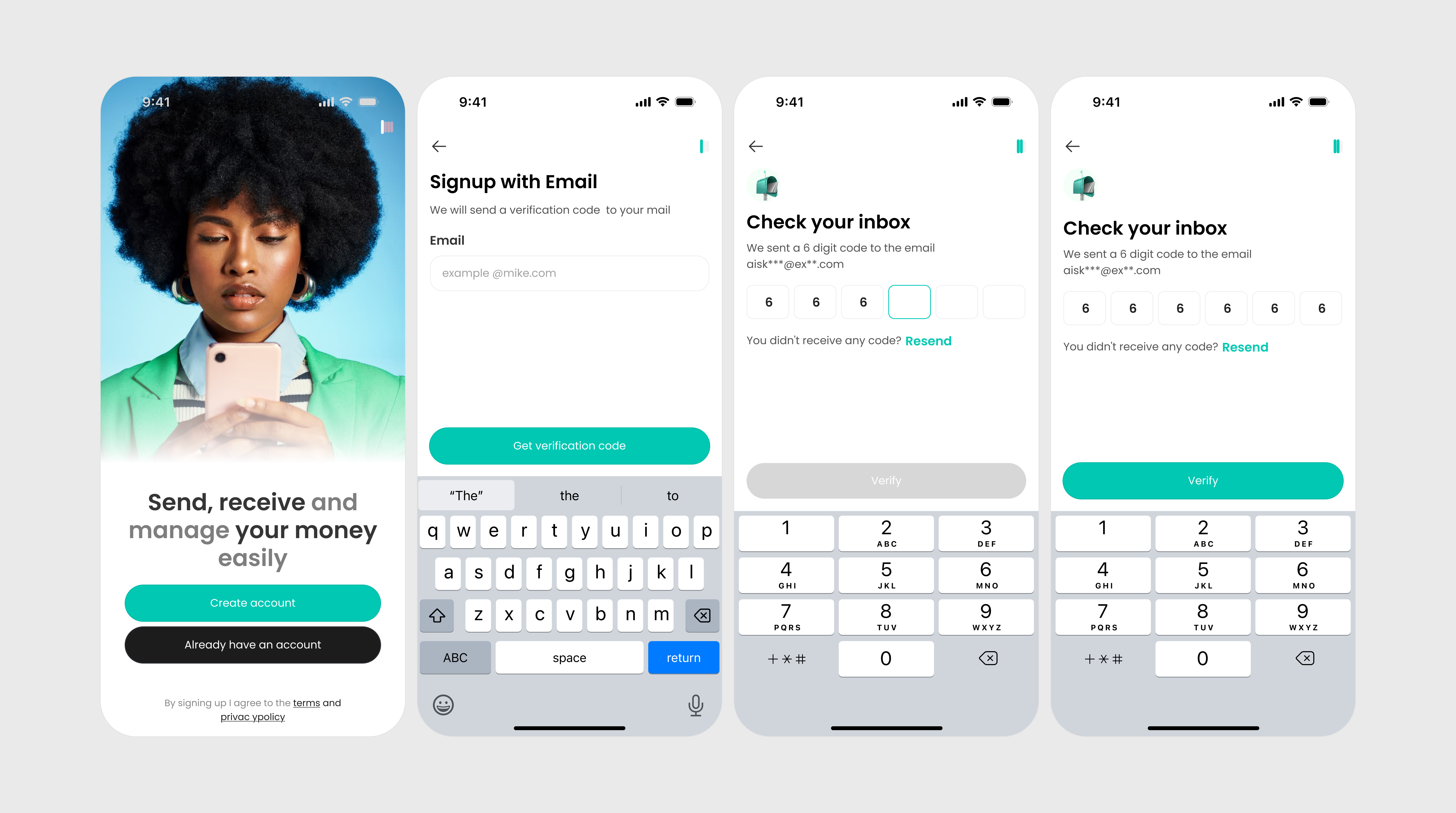 Sign up flow for fintech app app app design dailyui design fintech mobileapp product design saas uiux user experience ux