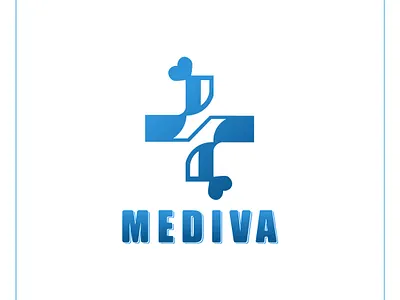 Mediva logo design, medical logo branding graphic design logo
