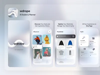 App Store Screenshots | Wdrobe: AI Stylist & Planner ai stylist app store appstore google play mobile app planner screenshots ui ux wdrobe