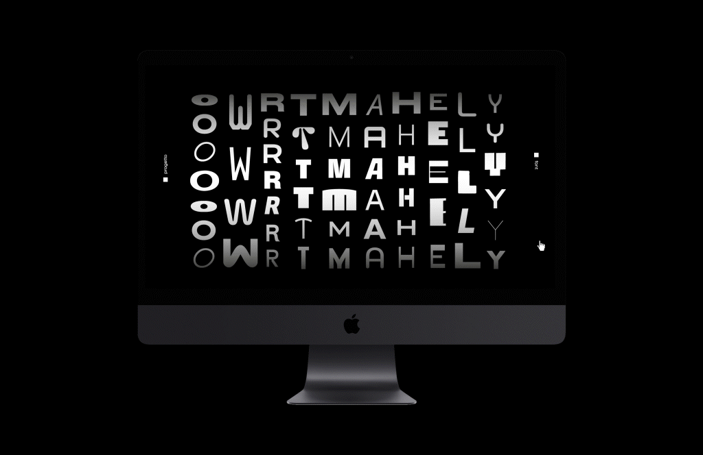 Example of Alphabet town - online font catalogue inspired by shapes in Rome