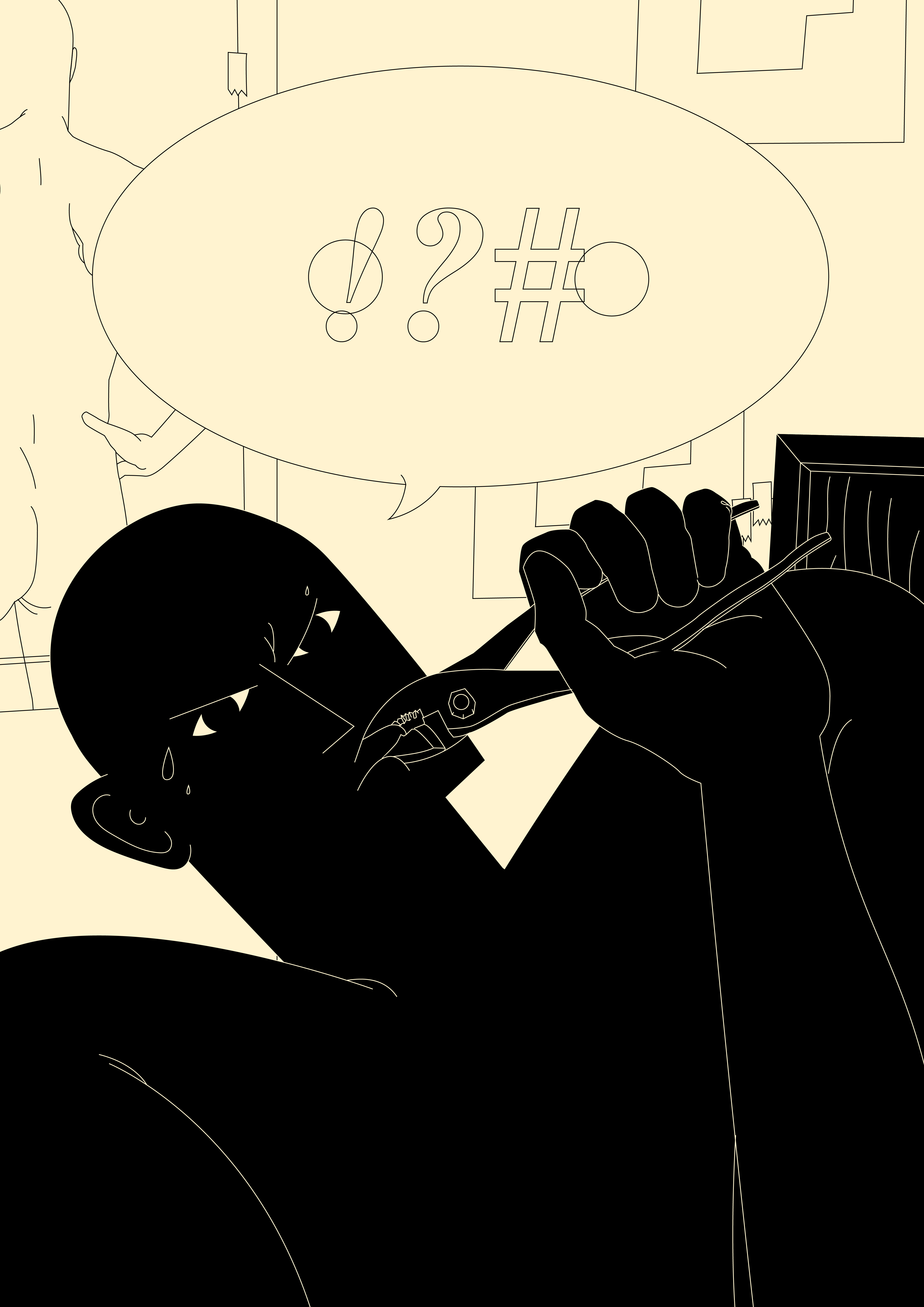 Pulling words out abstract blog post commercial illustration composition conceptual illustration cover design dual meaning editorial editorial illustration illustration laconic lines metaphor minimal poster pulling tongue tongue words