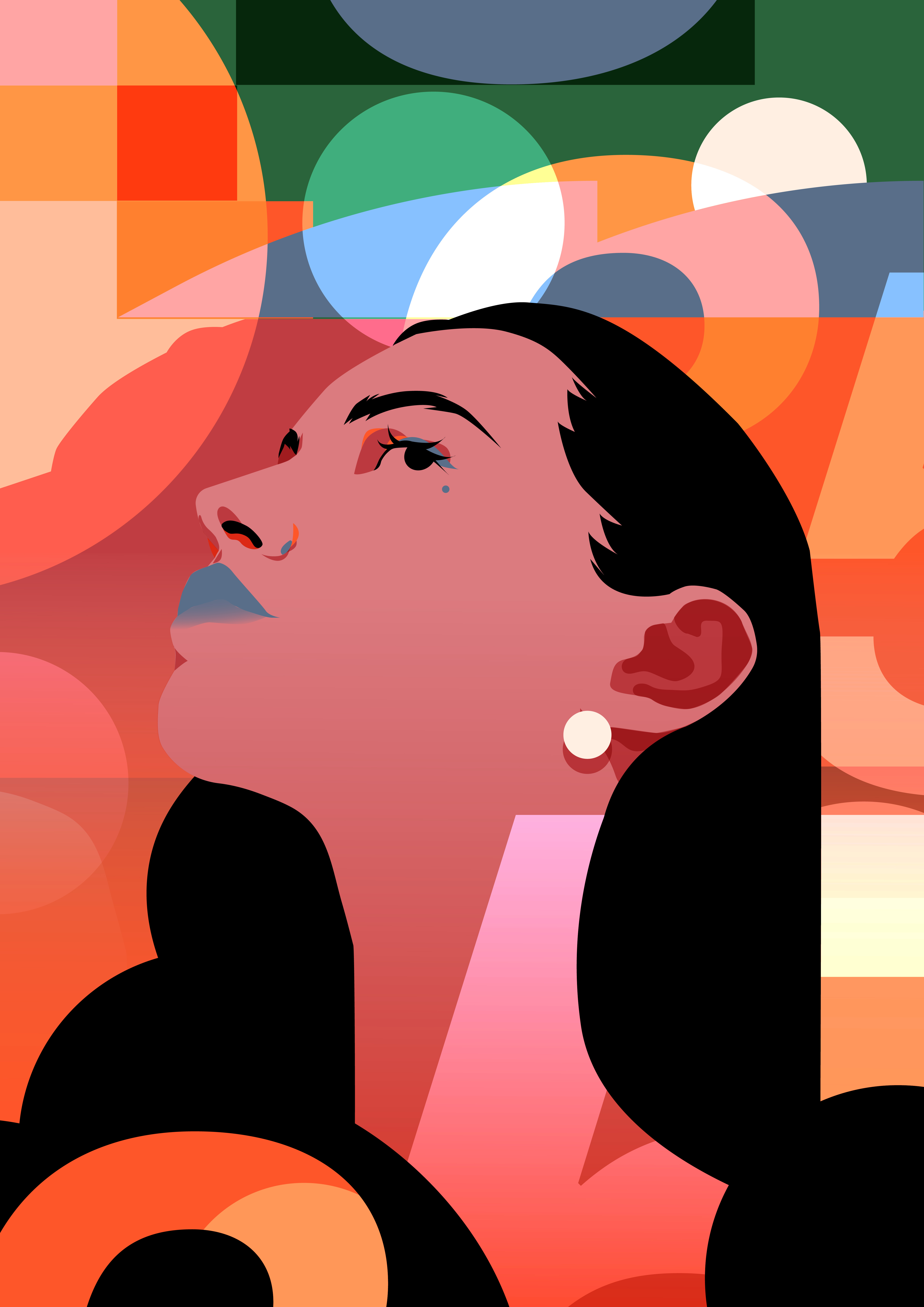 2601 abstract branding commercial illustration composition design editorial editorial illustration illustration laconic lines marketing minimal outdoor portrait portrait illustration poster vector artwork vector illustration woman woman illustration