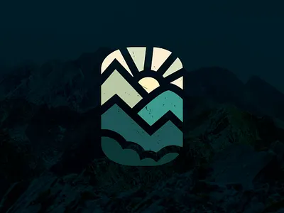 Vintage Mountain And Sun Logo brand branding branding design brandlogo camp environment forest graphic design landscape logo logodesign logoforsale mountain nature serenity sun tourism travel agency tree vector