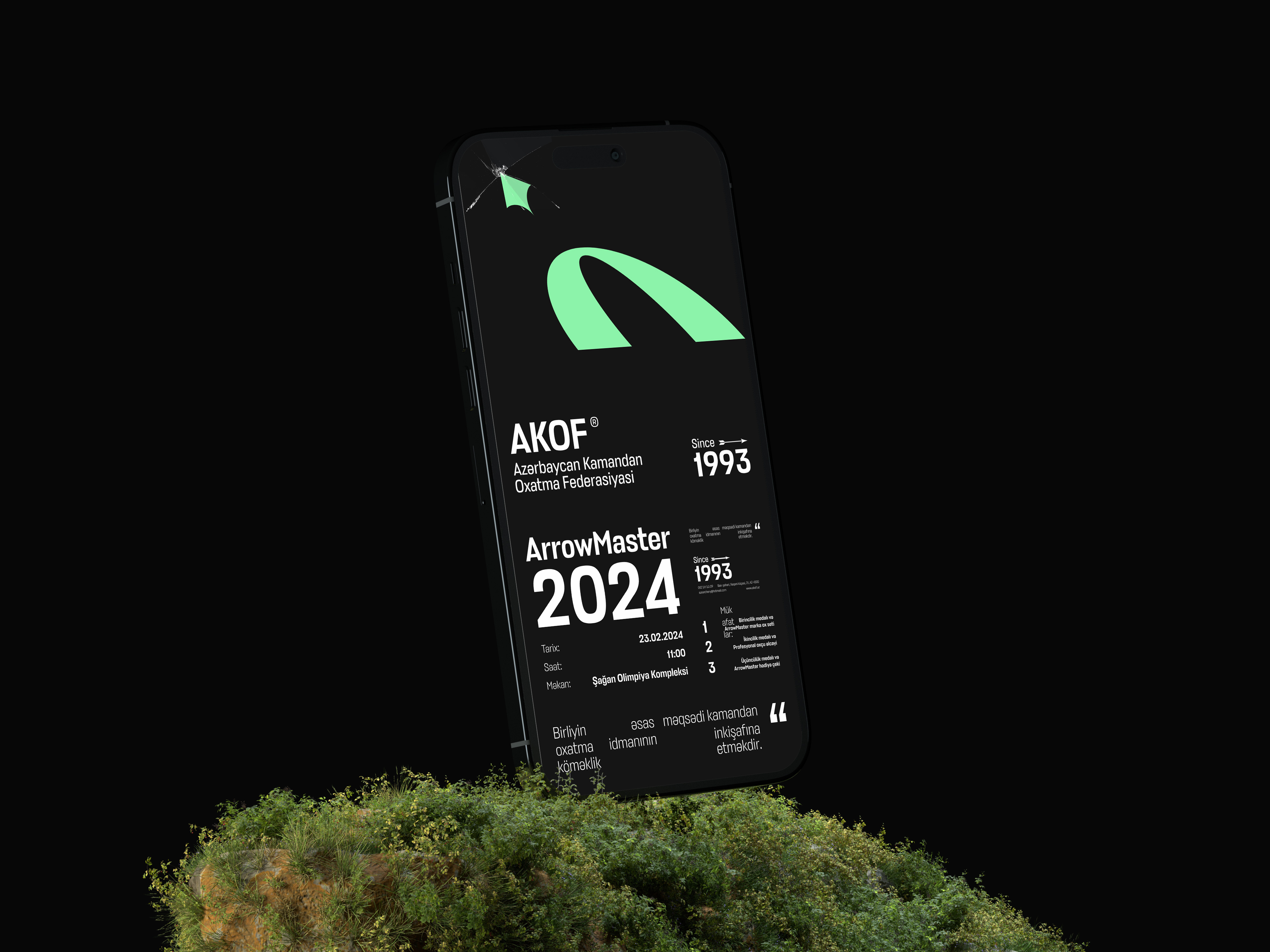 AKOF - Archery Federation branding graphic design ui