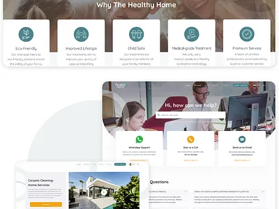The Healthy Home - Website & Branding app branding cleaning health home identity services website wellness