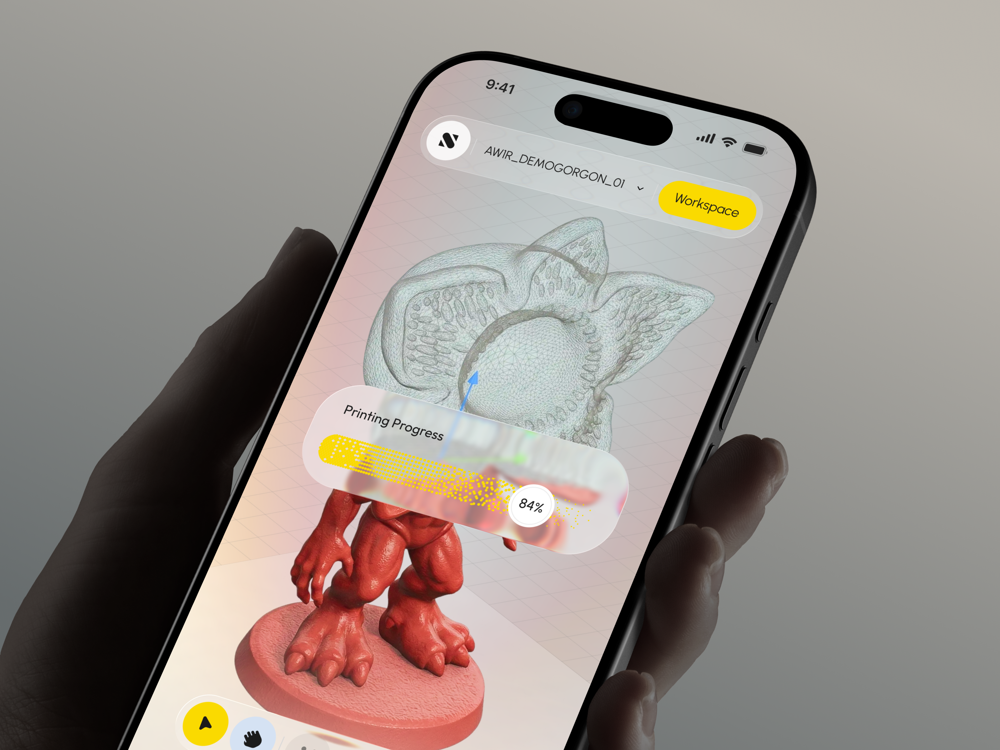 Spool Mobile App – 3D Printer Workspace UI 3d printer admin ai app app design b2b crm dashboard design interface iot mobile mobile app mobile design product saas software ui ui ux ux
