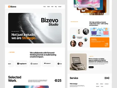 Bizevo Studio Website Design agency agency website agency website ui app design branding clean design graphic design illustration minimal ui ui designer ui ux design wwebsite design
