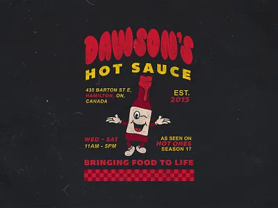 Dawson's Hot Sauce apparel branding graphic design hot sauce illustration sauce