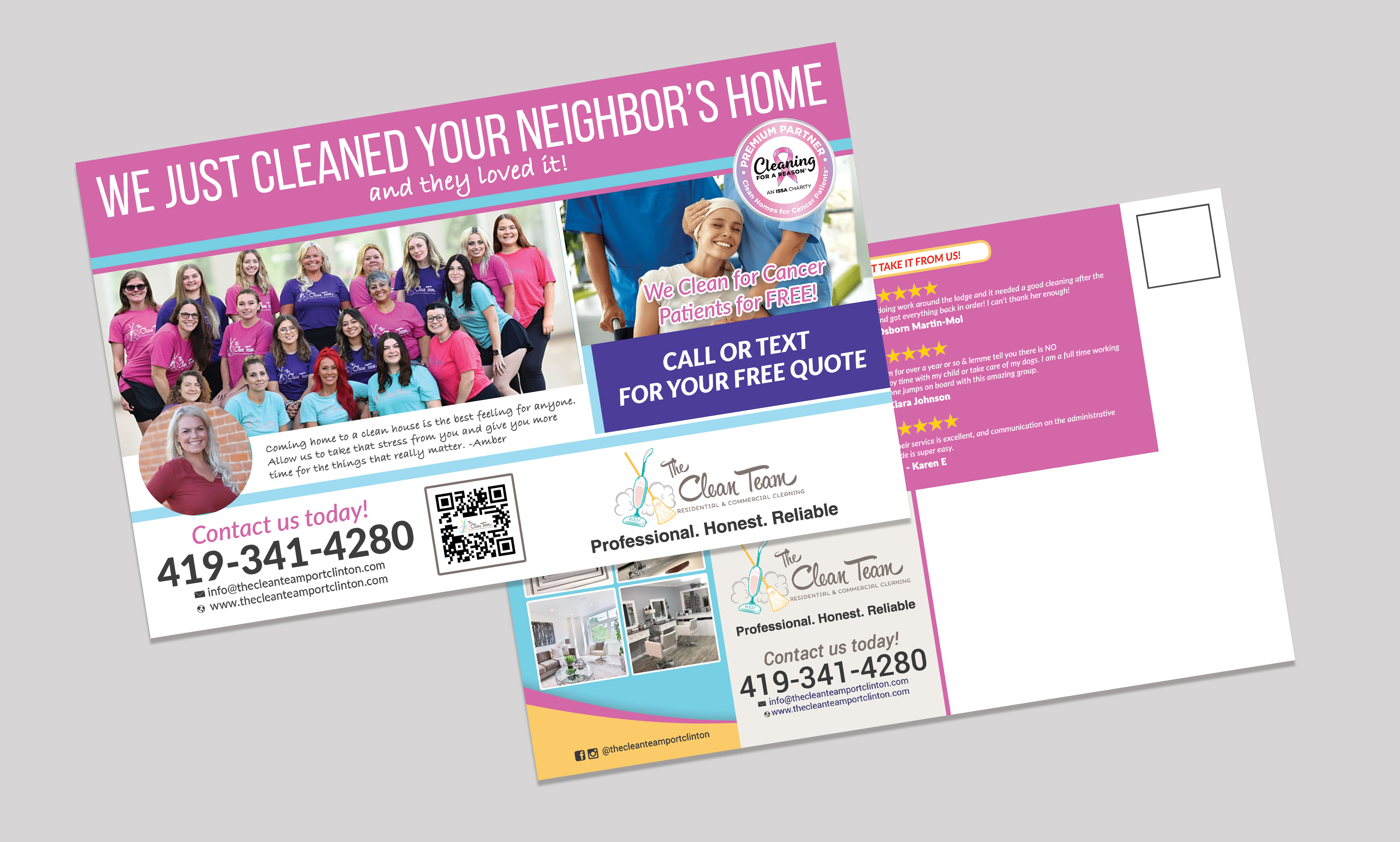 Example of Postcard, Door Hanger, Flyer, Trifold