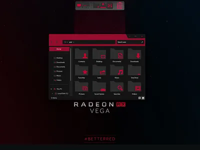 AMD Radeon SkinPack for Windows 11 and 10 graphic design skin skinpack theme ui