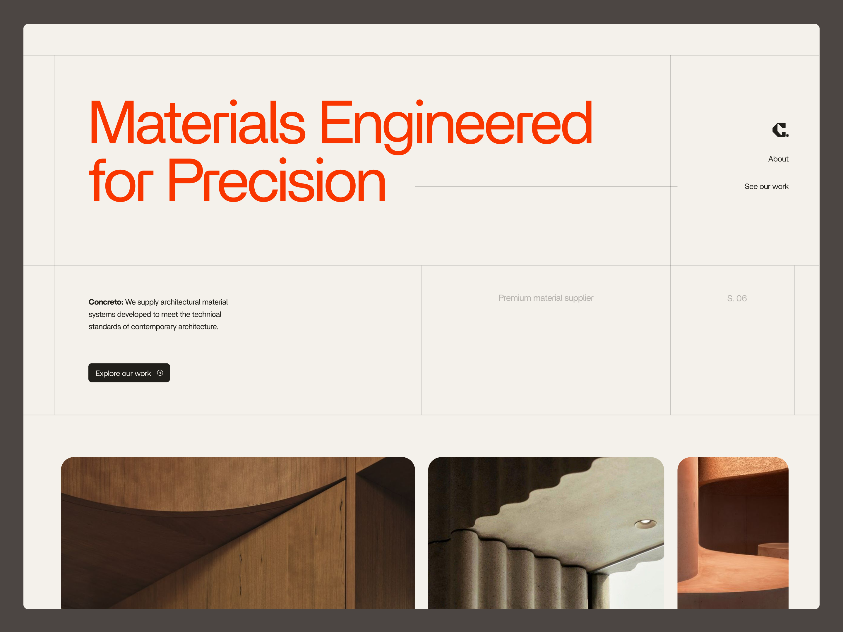 Concreto | Branding & Web design architecture art direction branding grahic design industrial design logo material motion ui web design