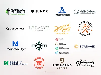 Branding & Logo Design Portfolio - 2025 beauty chiropractice church coffee food and drink industrial lock ups logo collection logo system logotype orthopedic outdoor pizza portfolio smart home streetwear tech typography wordmark