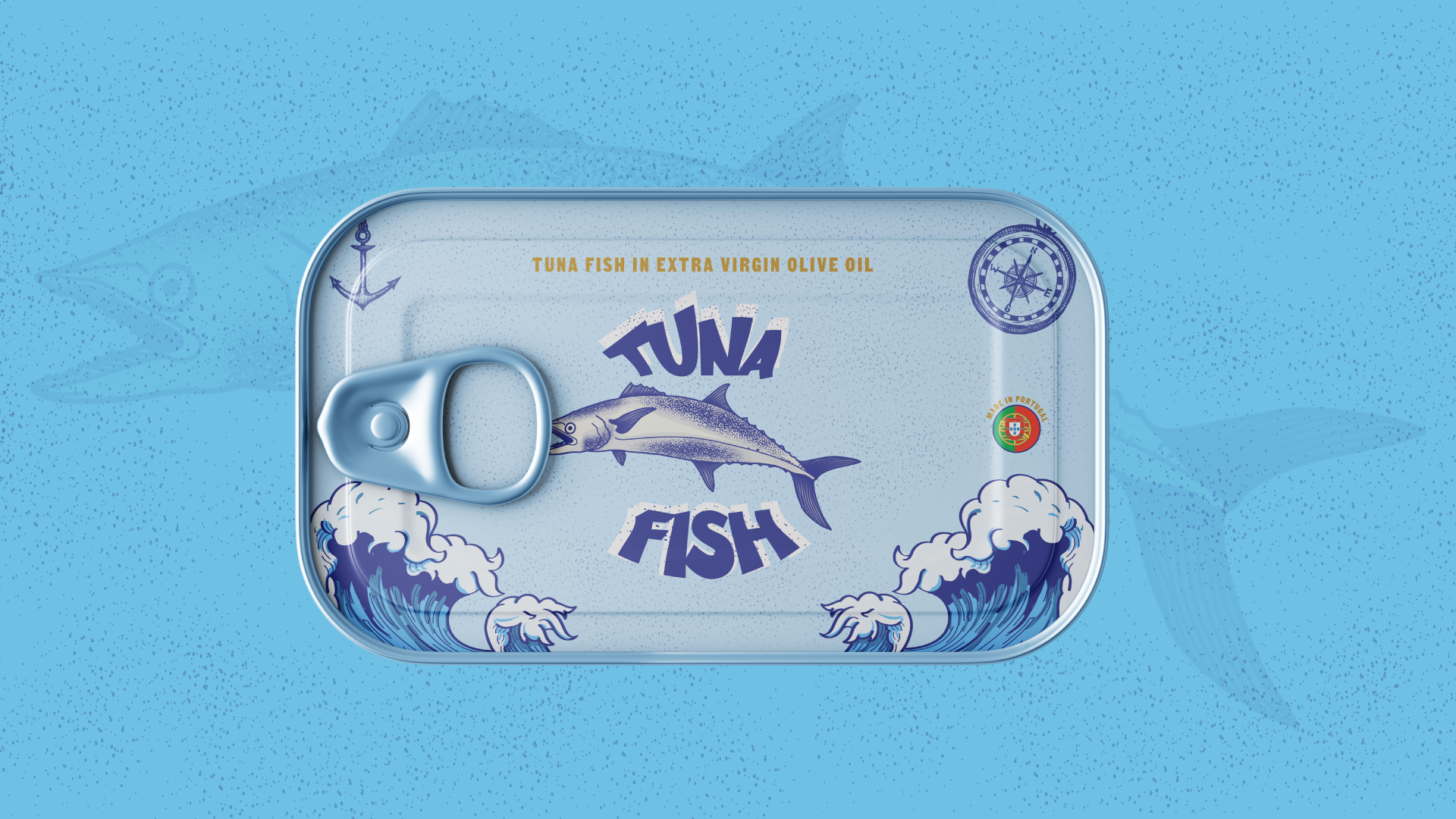 Tuna Fish | Fully Illustrated Packaging branding design graphic design illustration lettering logo packaging typography